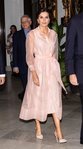 La Reina Letizia con vestido de Magrit durante su Viaje Oficial en La Habana