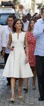 La Reina Letizia con vestido floral de Carolina Herrera durante su Viaje Oficial en La Habana