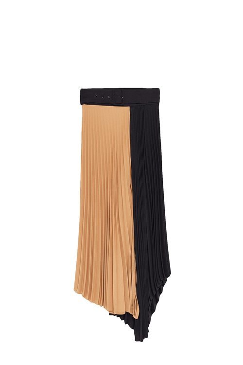 Falda negra y camel de la colección Sfera otoño/invierno 2019-2020 Especial Navidad