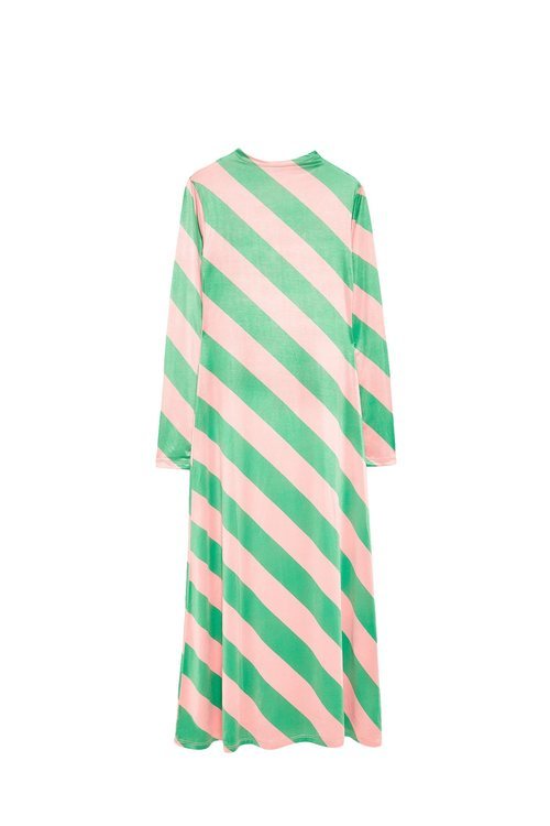 Vestido de rayas verdes de la colección Sfera otoño/invierno 2019-2020 Especial Navidad