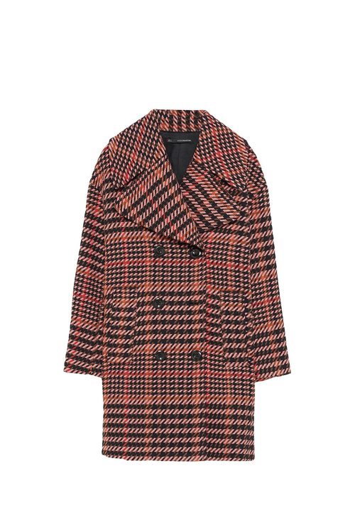 Abrigo de cuadros rosas de la colección Sfera otoño/invierno 2019-2020 Especial Navidad