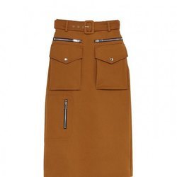 Falda marrón midi de la colección Sfera otoño/invierno 2019-2020 Especial Navidad
