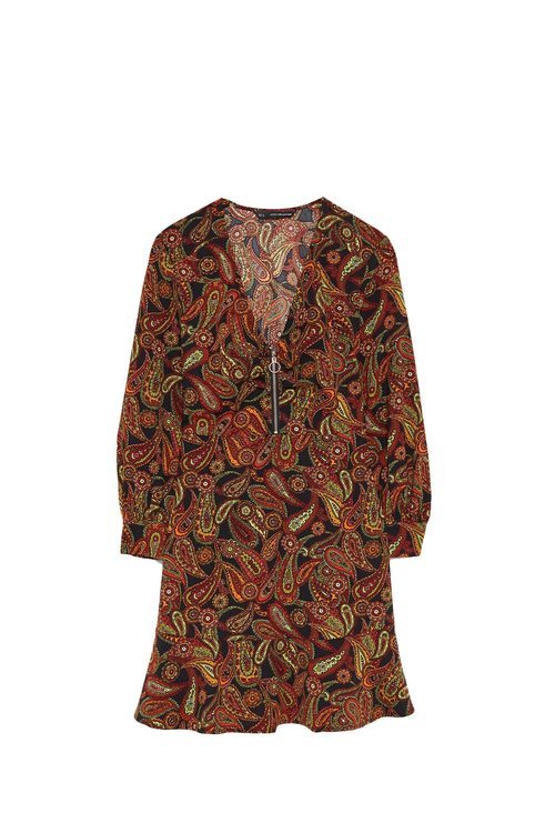 Vestido estampado de la colección Sfera otoño/invierno 2019-2020 Especial Navidad