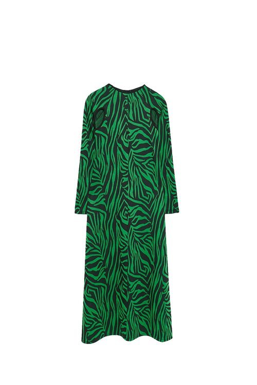 Vestido verde largo de la colección Sfera otoño/invierno 2019-2020 Especial Navidad