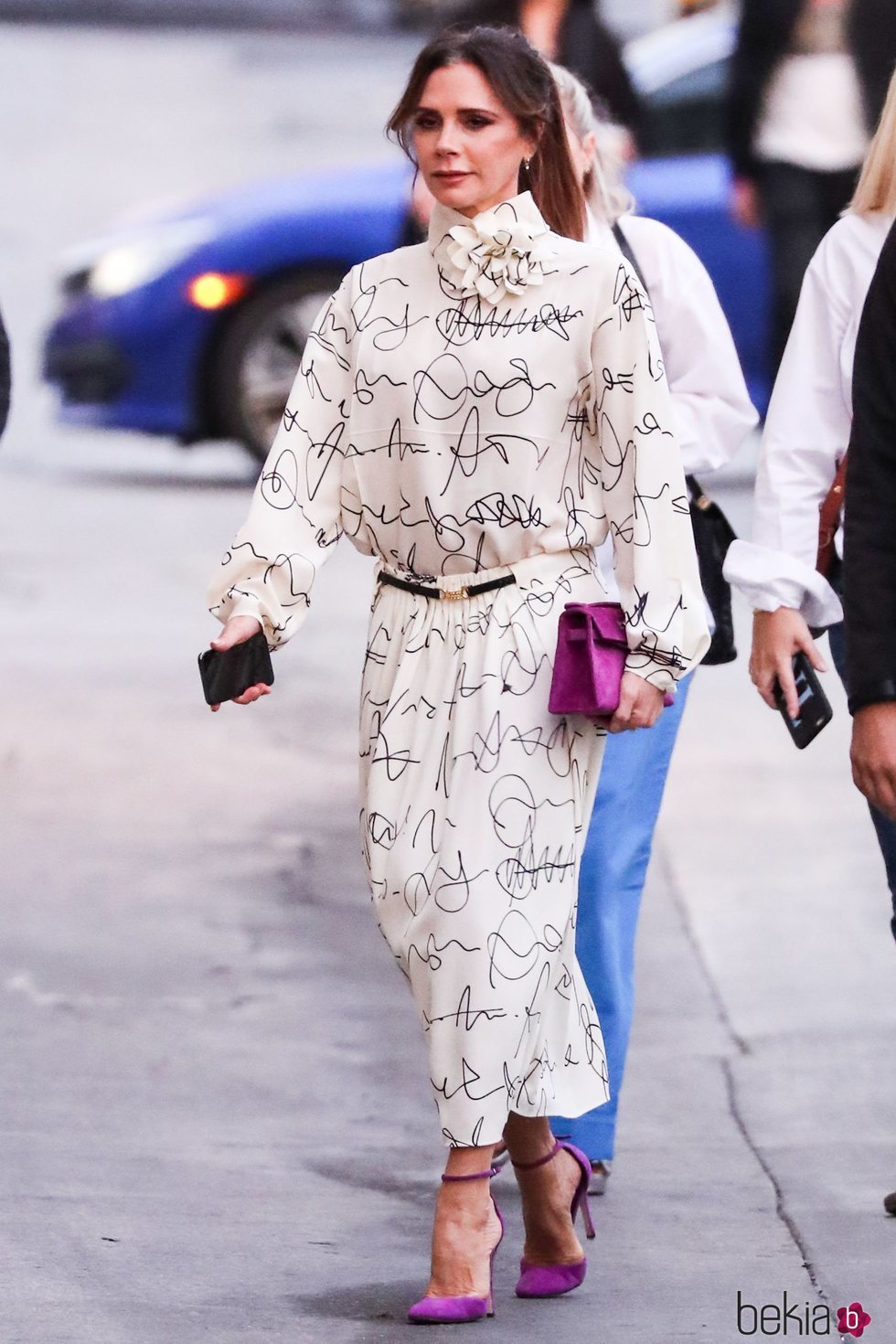 Victoria Beckham vestida de su propia marca en Nueva York