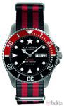 Reloj con correa en rojo y negro de la firma Oxygen Exchangue