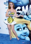 Katy Perry con un vestido de Pitufina