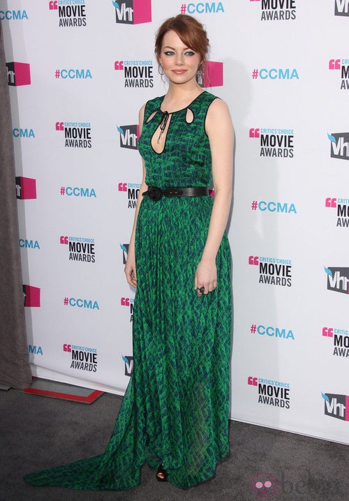Look de Emma Stone en los premios Critics Choice 2012