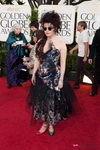 Helena Bonham Carter en la alfombra roja de los Globos de Oro 2011