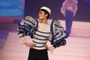 Jersey a rayas del desfile de Alta Costura 2020 de Jean Paul Gaultier