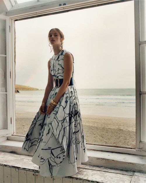 Vestido estampado de la colección primavera/verano 2020 de Alexander McQueen
