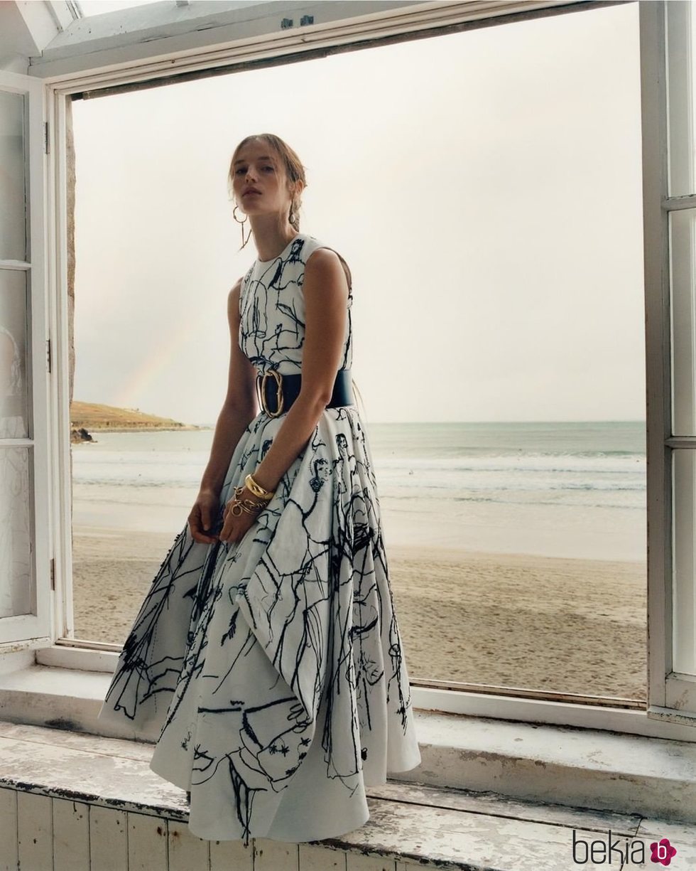 Vestido estampado de la colección primavera/verano 2020 de Alexander McQueen