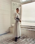 Vestido blanco de la colección primavera/verano 2020 de Alexander McQueen