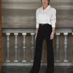 Victoria Beckham a la salida de su desfile primavera/verano 2020/2021