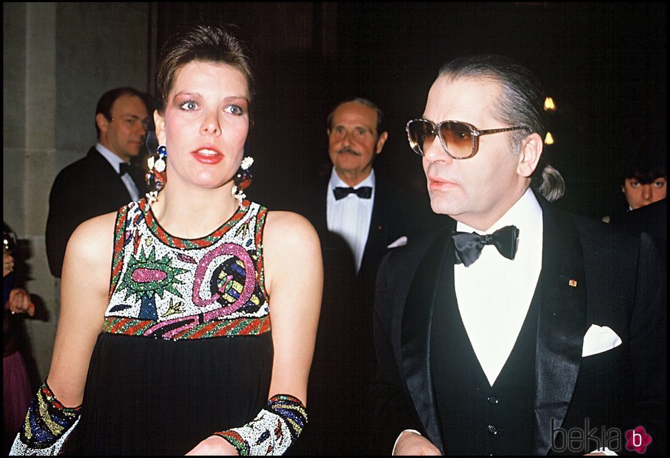 La Princesa Carolina y Karl Lagerfeld en los años 80