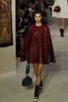 Abrigo de cuero burdeos otoño/ invierno 2020-2021 Lanvin