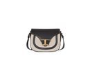 Bolso bandolera en piel de color azul marino y crema de la colección Timeless primavera/verano 2020 de Tod's