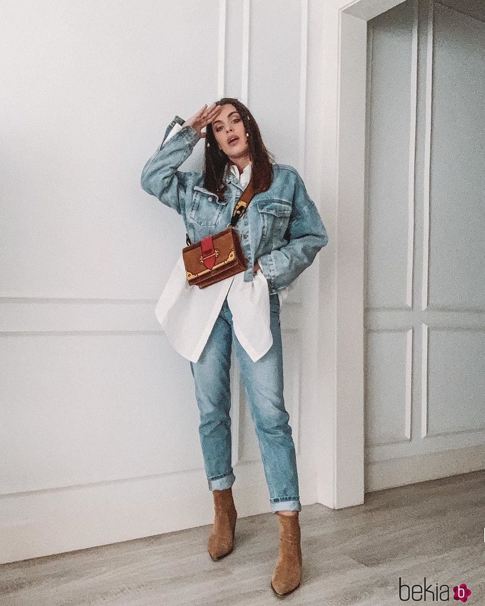 Dulceida luce un total look denim