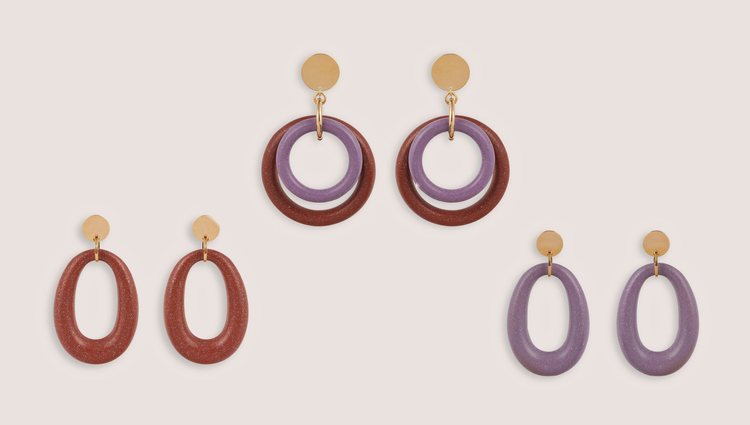 Pendientes compuestos de la colección 'Tetra' de Malababa