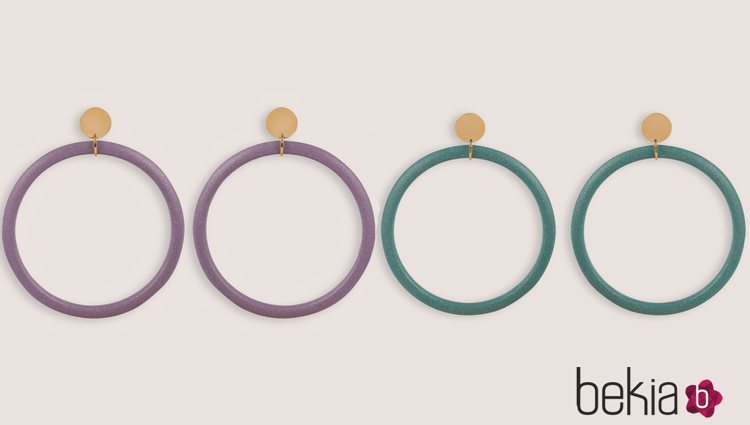 Pendientes de aro de la colección 'Tetra' de Malababa