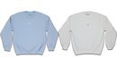 Sudaderas en blanco y azul de la colección de merchandising de Natalia Lacunza