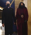 Michelle Obama vestida de Sergio Hudson en la toma de posesión de Joe Biden
