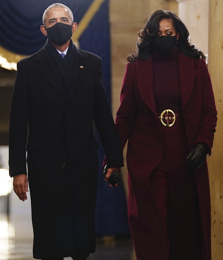 Michelle Obama vestida de Sergio Hudson en la toma de posesión de Joe Biden