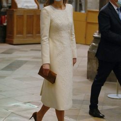 Kate Middleton con un abrigo estilo nupcial en la Abadía de Westminster