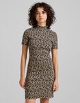 Vestido ajustado en jacquard de la colección C. Tangana para Bershka
