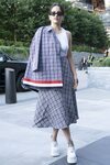 Rosalía en el desfile de Thom Browne en la Semana de la Moda de Nueva York primera/verano 2022