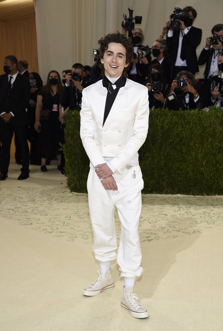 Timothée Chalamet de Haider Ackermann en la MET Gala 2021