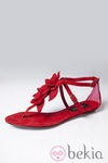 Sandalias planas rojas de Caramelo by Antonio Pernas