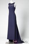 Vestido largo azul marino de Caramelo by Antonio Pernas