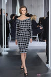 Diseño lápiz negro con cuadros blancos de Christian Dior Alta Costura