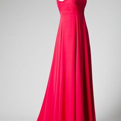 Vestido largo rojo de cuello alto de Caramelo by Antonio Pernas