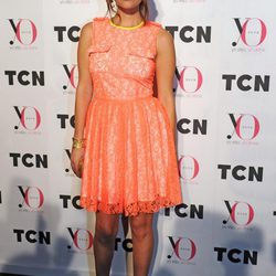 María José Suárez con vestido flúor de encaje