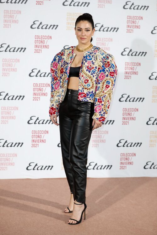 Blanca Suárez en el photocall del desfile otoño/invierno 2021 de Etam en Madrid