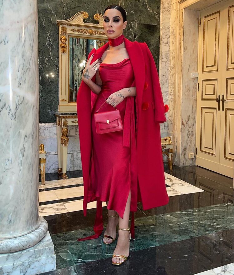 Jedet con un total look rojo en el encuentro de premiados de los Ondas 2021