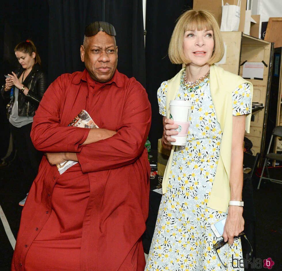 André León Talley y Anna Wintour