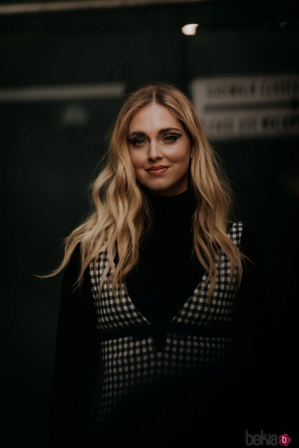 Chiara Ferragni a su llegada al desfile otoño/invierno 2022 de Carolina Herrera en la NYFW