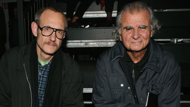 Terry Richardson y Patrick Demarchelier en París durante un desfile de Saint Laurent en 2015