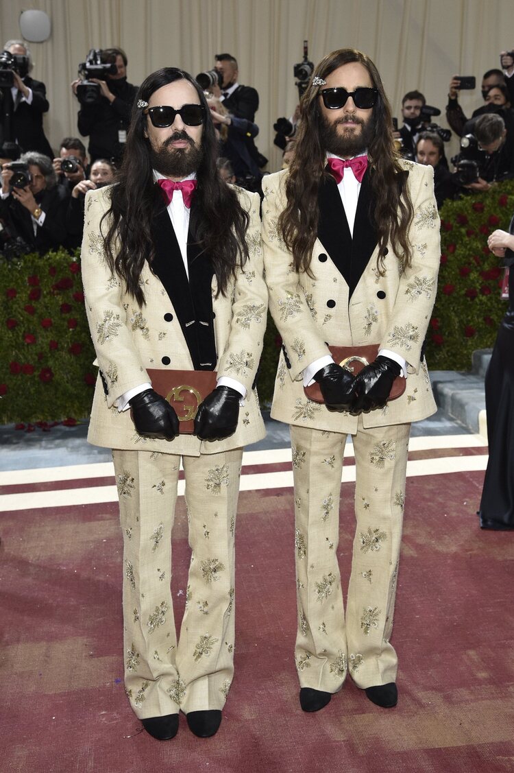 Alessandro Michele y Jared Leto de Gucci en la MET Gala 2022