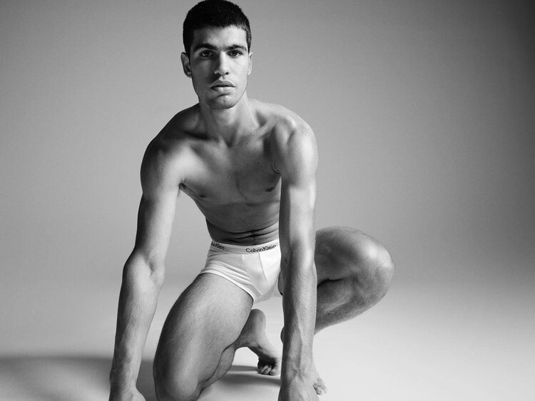 Carlos Alcaraz em la campaña de Calvin Klein