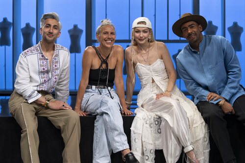Tan France, Isabel Marant, Gigi Hadid y Jason Bolden en 'Next in fashion'