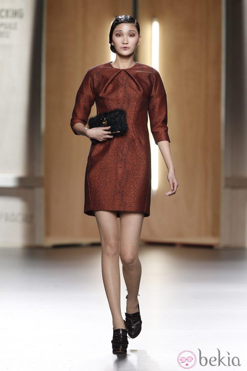 Vestido con print animal de Ana Locking en Fashion Week Madrid 