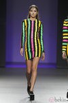 Vestido de rayas de colores de la colección otoño/invierno 2012/2013 de María Escoté