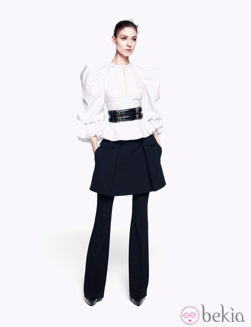 Camisa blanca de la colección pre-fall 2012 de Alexander McQueen