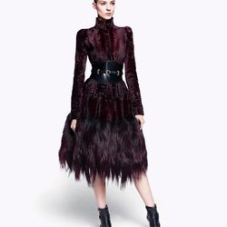 Abrigo de piel de la colección pre-fall 2012 de Alexander McQueen