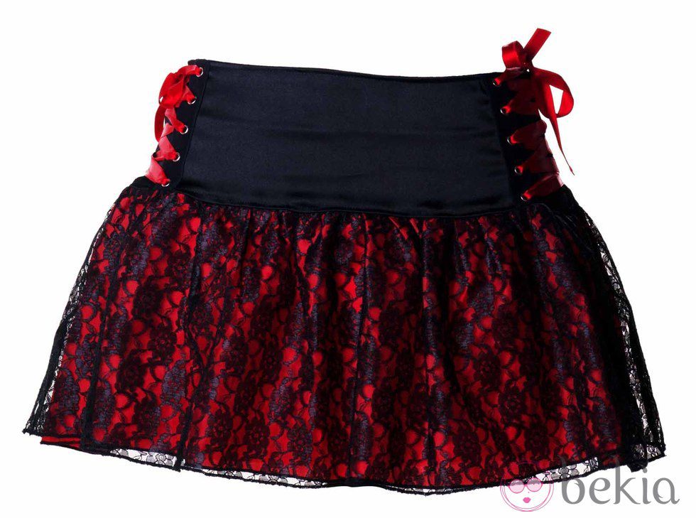 Minifalda de encaje de la colección especial de San Valentín de Miss Self Destructive