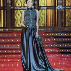 Eva Hache con vestido azul en los Premios Goya 2012